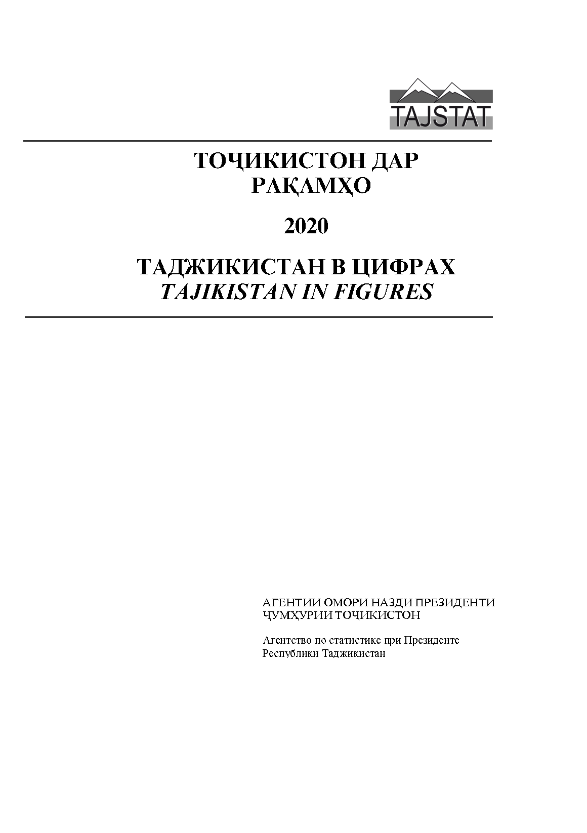 Таджикистан в цифрах: статистический сборник (2020)
