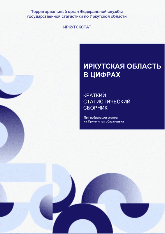 обложка: Иркутская область в цифрах (2025): краткий статистический сборник