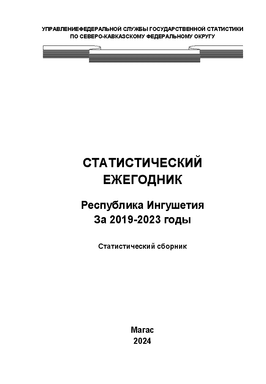 Республика Ингушетия за 2019 – 2023 годы: статистический сборник