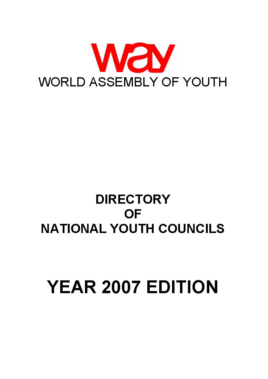 Справочник национальных молодежных советов: издание 2007 г.